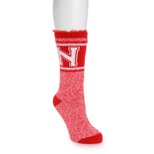 Muk Luks Gameday Heat Retainer Socks In Red