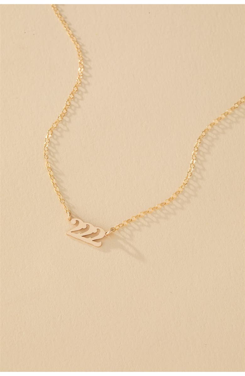Set & Stones Angel Numbers Necklace, Alternate, color, Gold / 111