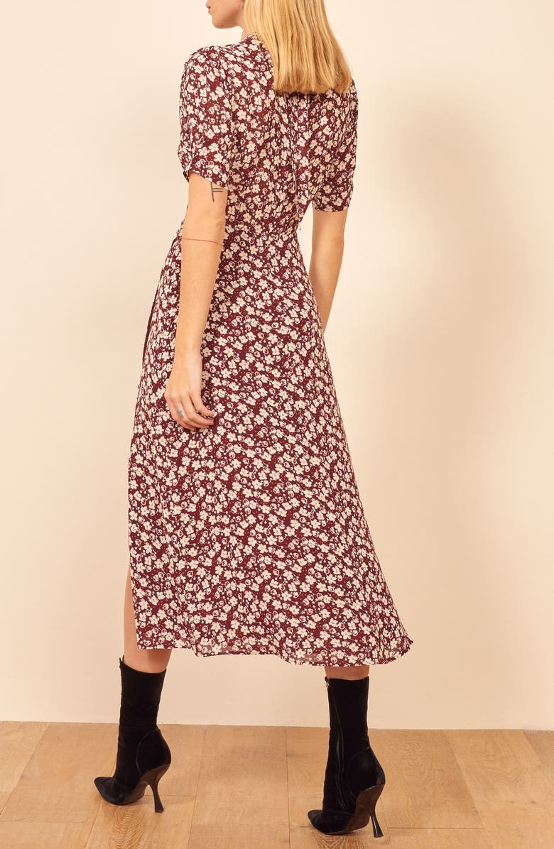 Reformation Gio Ditsy Floral Midi Dress, Alternate, color,