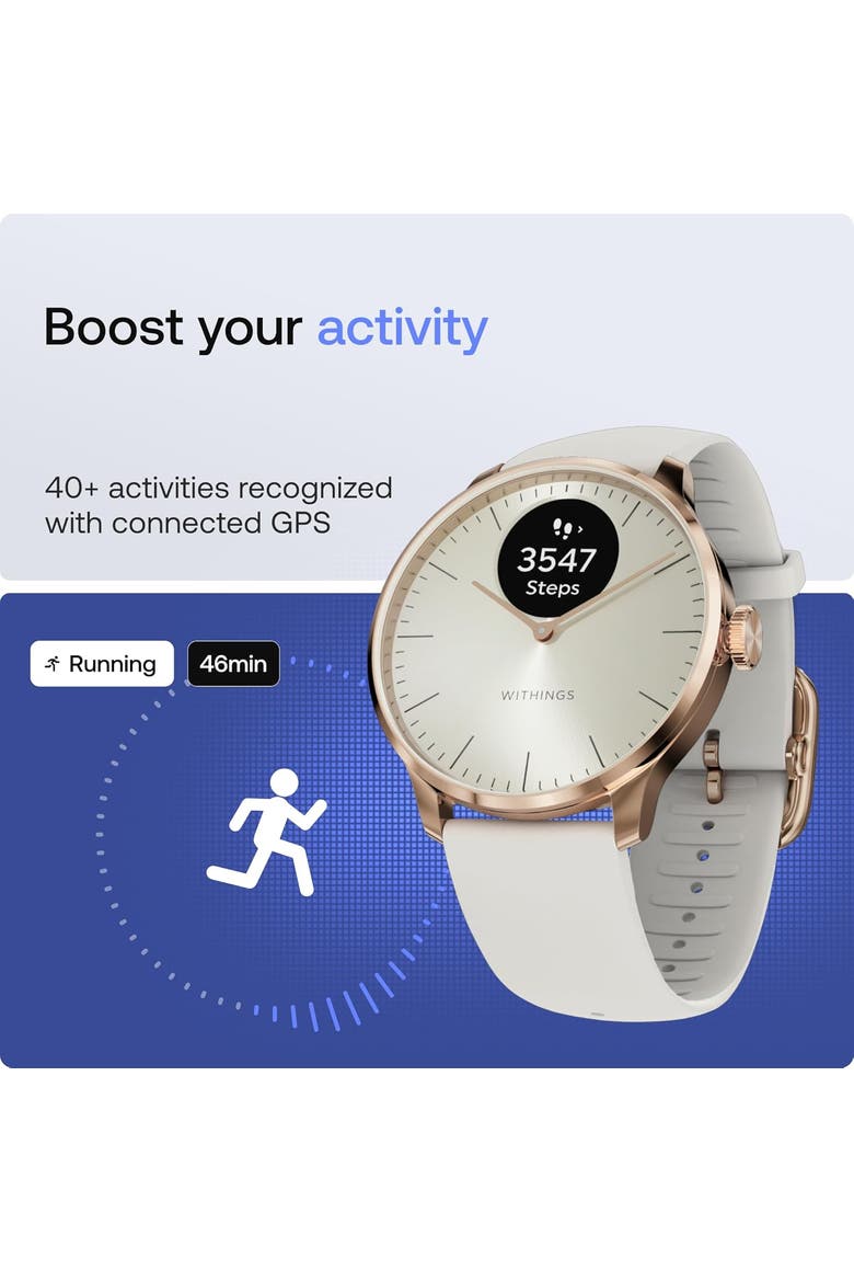 Scanwatch Nova Brilliant - 37mm - Silver, Alternate, color, White & Rose Gold