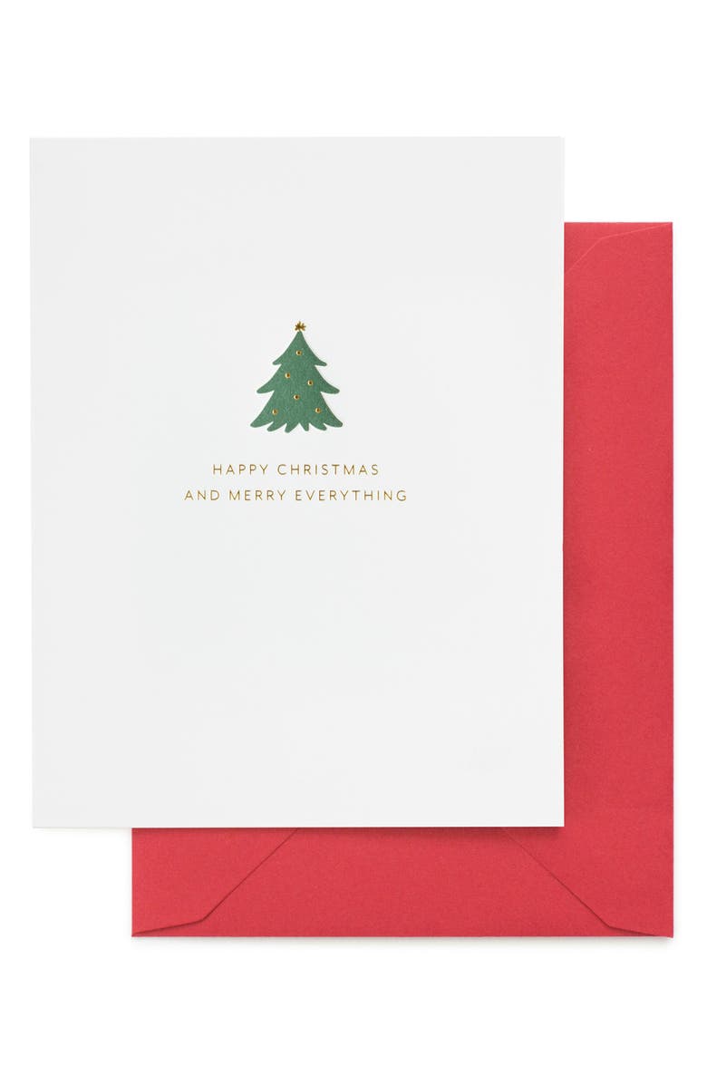 Sugar Paper Happy Christmas Set of 6 Note Cards & Envelopes, Main, color, Multi