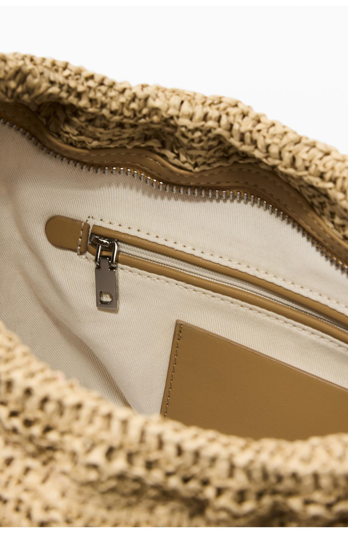 Desigual Medium Oval Raffia Shoulder Bag, Alternate, color, 