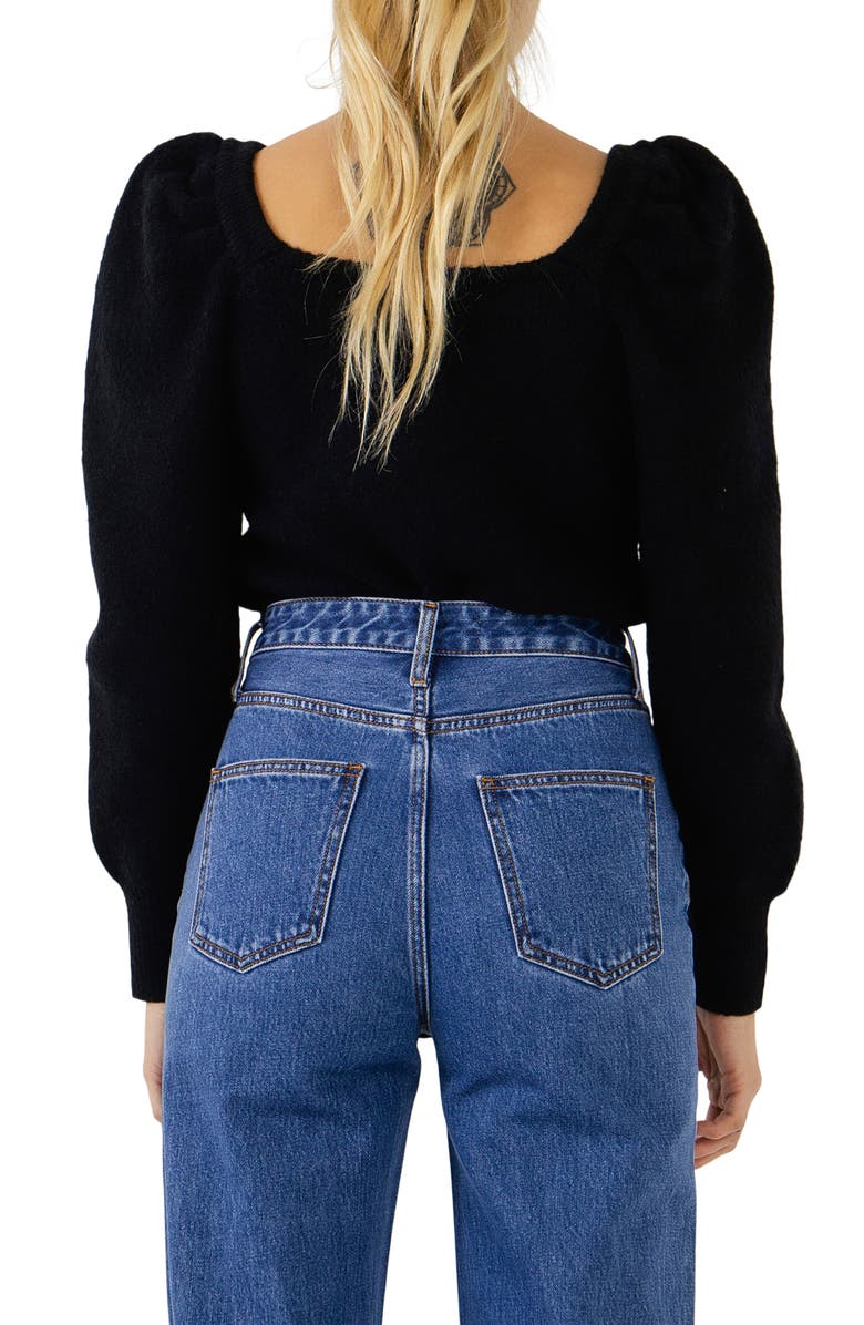 Endless Rose Puff Sleeve Square Neck Sweater, Alternate, color, 