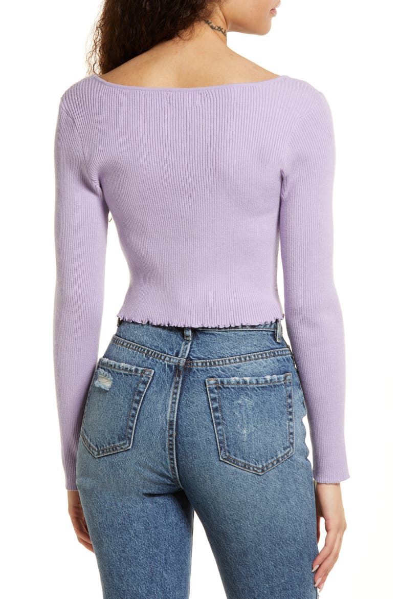 Flora Cardigan, Alternate, color, LILAC