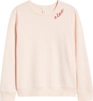 Caslon® Ciao Embroidered Sweatshirt
