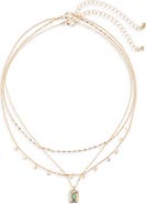 BP. Set of 2 Pendant & Layered Chain Necklaces