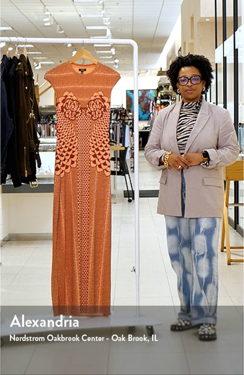 Cody Print Cap Sleeve Mesh Maxi Dress, sales video thumbnail