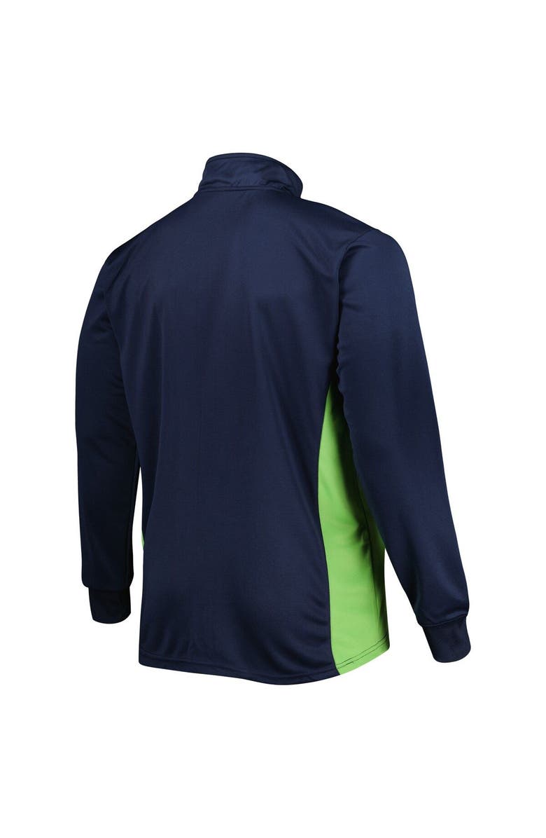 PROFILE Men's College Navy Seattle Seahawks Big & Tall Quarter-Zip Top, Alternate, color, 