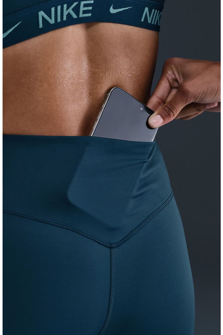 Universa Dri-FIT High Waist Pocket Leggings, Alternate, color, 478 ARMRNV/RFTBLU