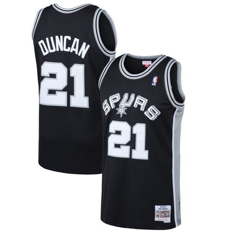 Men's Mitchell & Ness Tim Duncan Black San Antonio Spurs 1998/99 Hardwood Classics Swingman Jersey