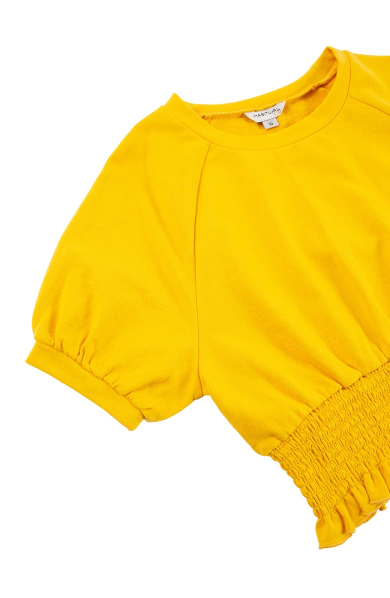 Habitual Kids Kids' Smocked Cotton Blend Top & Pants Set, Alternate, color, Yellow