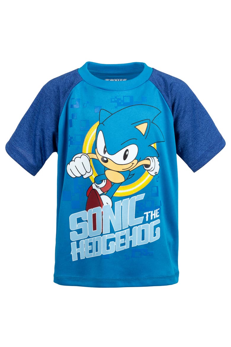 Sonic the Hedgehog 3-Pack Athletic T-Shirts, Alternate, color, Black Light Blue Navy