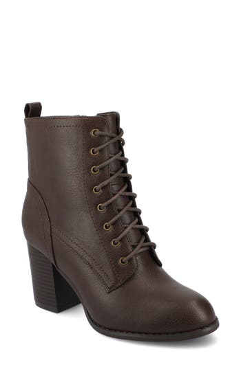 Journee Collection Journee Baylor Lace-up Boot In Brown
