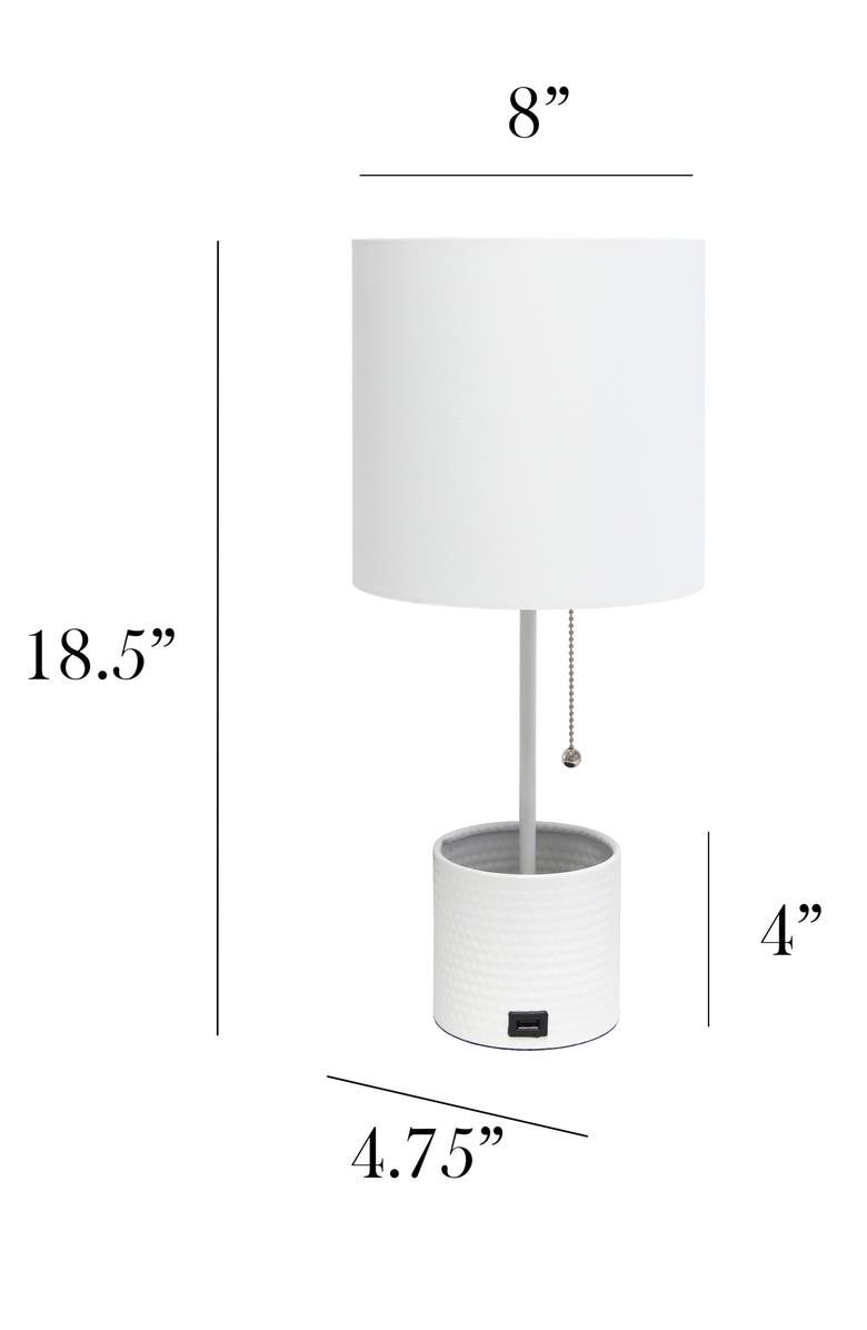 LALIA HOME Simple Designs Hammered Metal Lamp, Alternate, color,