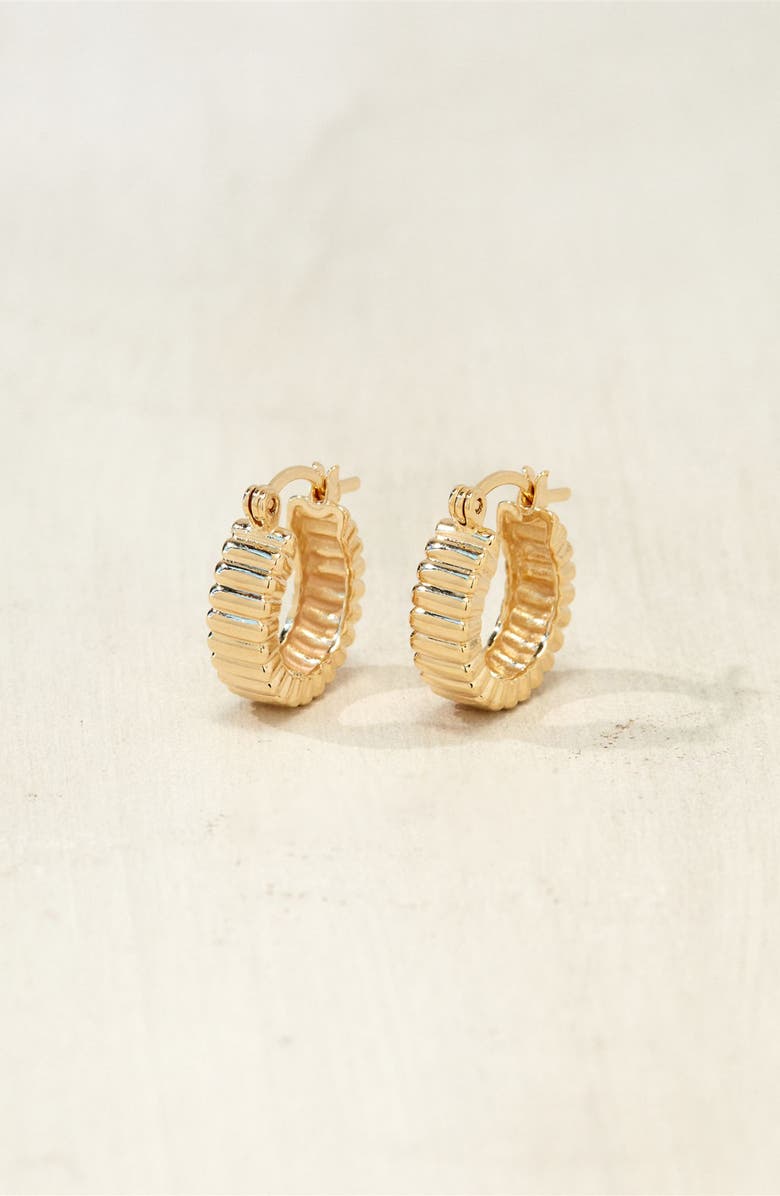 Set & Stones Jules Ridge Hoop Earrings, Alternate, color, Gold