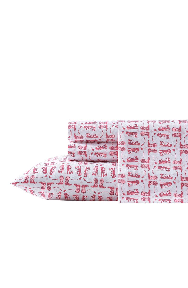 Wrangler Knockin' Boots Microfiber Sheet Set, Main, color, White