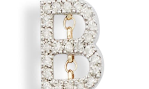 Meshmerise Diamond Initial Bezel Bracelet In Yellow-b