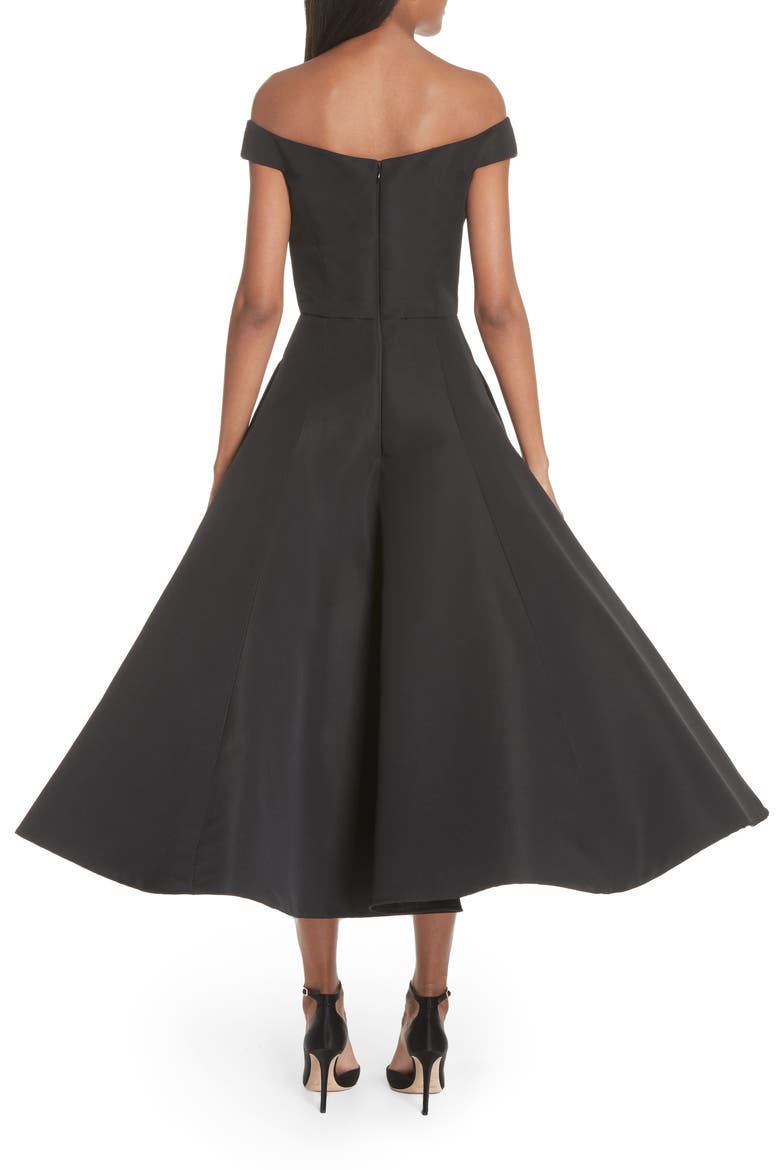 Strapless Flare Skirt Silk Cocktail Dress (Nordstrom Exclusive), Alternate, color, BLACK