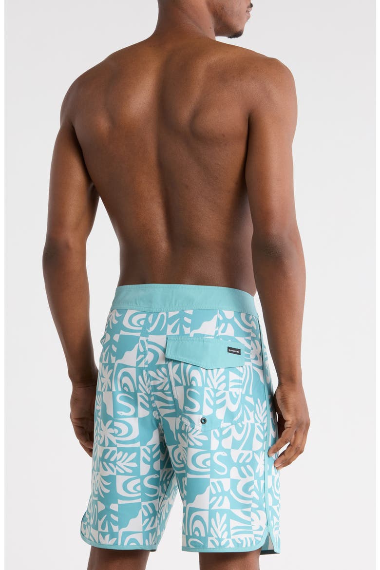 Surfsilk Scallop Terra Board Shorts, Alternate, color, DUSTY TURQUOISE