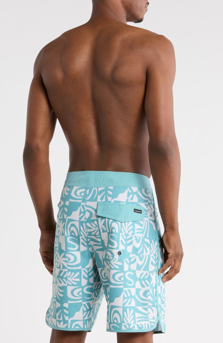 Quiksilver Surfsilk Scallop Terra Board Shorts, Alternate, color, Dusty Turquoise