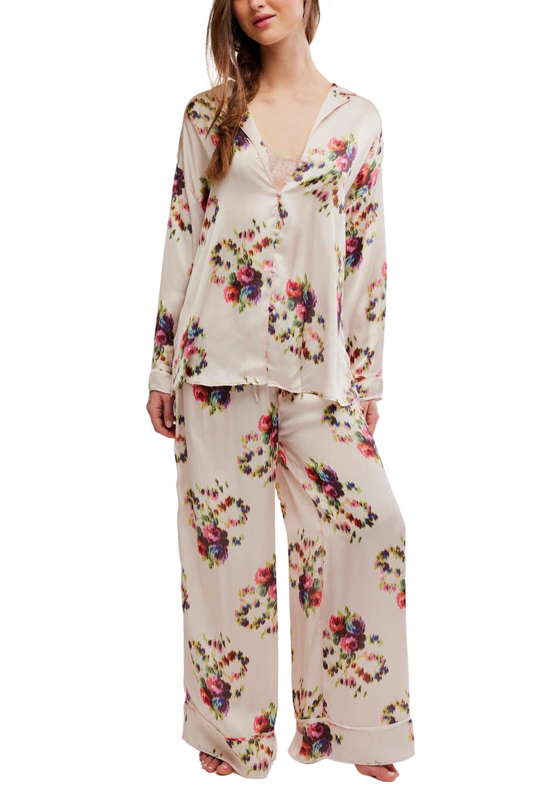 Intimately FP Dreamy Days Pajama Set, Main, color, ANTIQUE IVORY - FLORAL