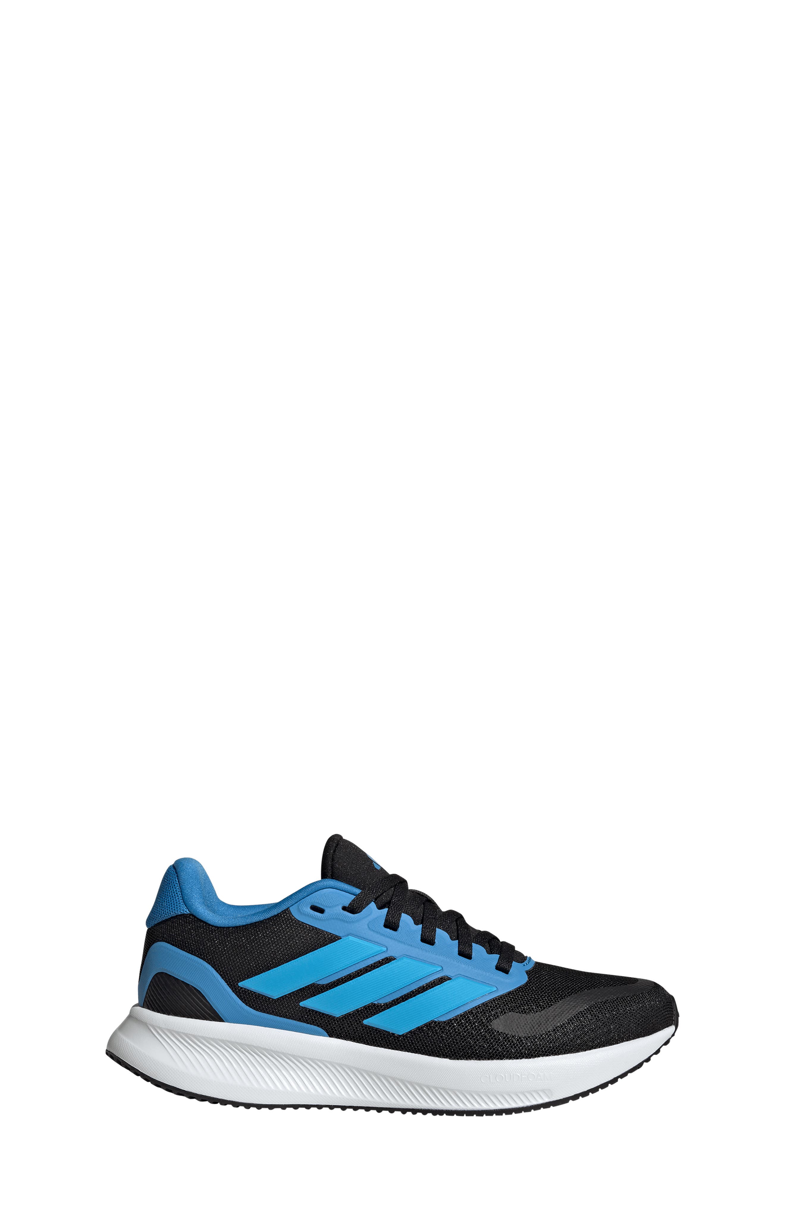 adidas Kids' Run Falcon 5 Running Shoe, Alternate, color, Black/ Aquamarine/ Ray Blue