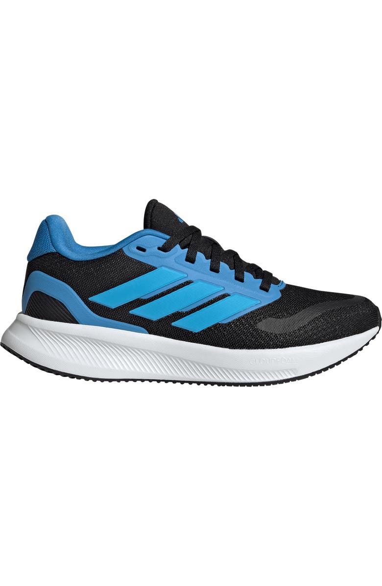adidas Kids' Run Falcon 5 Running Shoe, Alternate, color, Black/ Aquamarine/ Ray Blue