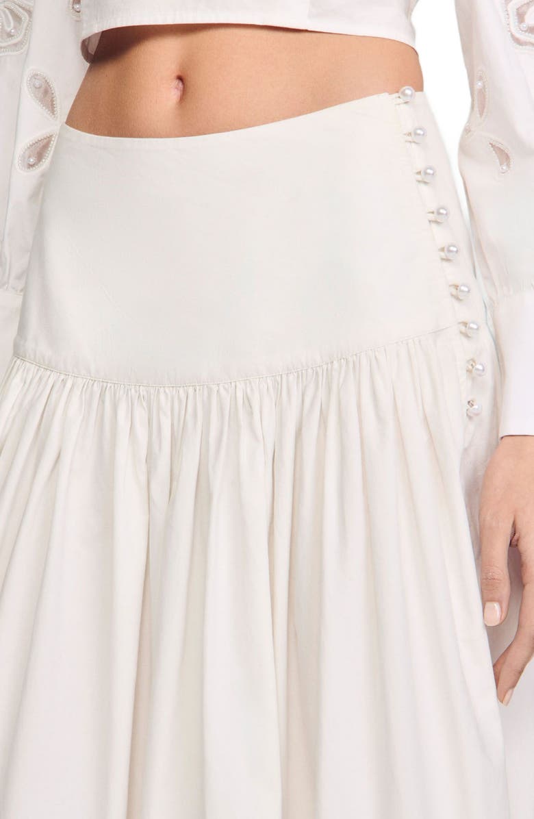 SANDRO Long poplin skirt, Alternate, color, 