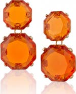 JARDIN Faceted Double Drop Statement Earrings