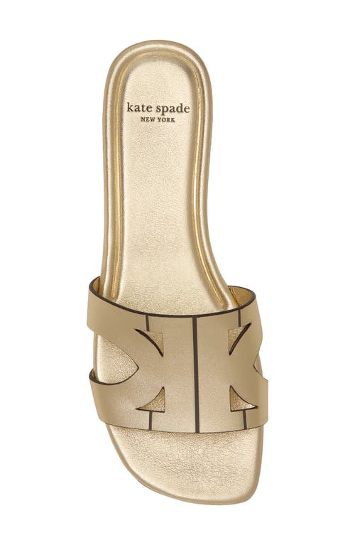 KATE SPADE KATE SPADE NEW YORK DUO SMOOTH LEATHER SLIDE SANDAL 