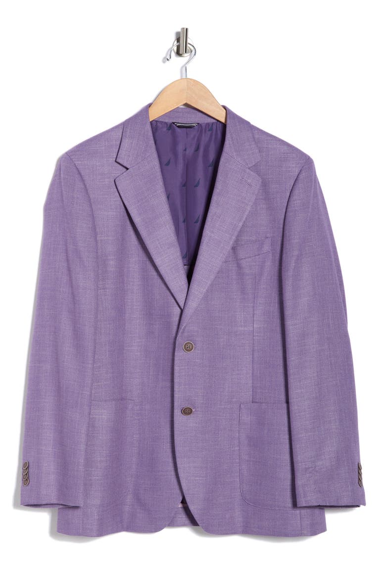 Purple Crosshatch Stretch Sport Coat, Alternate, color, PURPLE