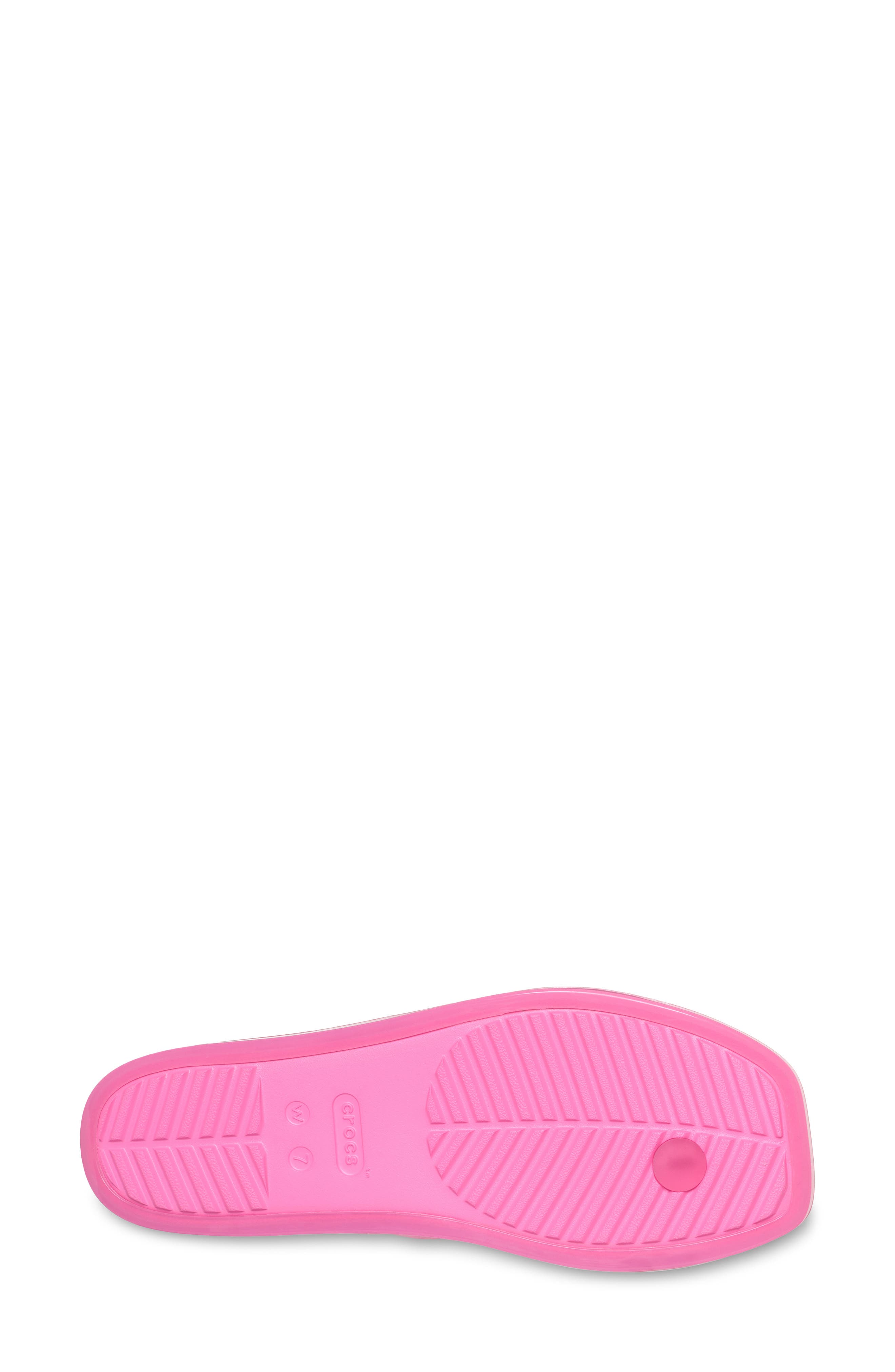 CROCS Miami Jelly Toe Loop Sandal, Alternate, color, Pink Lemonade Jelly