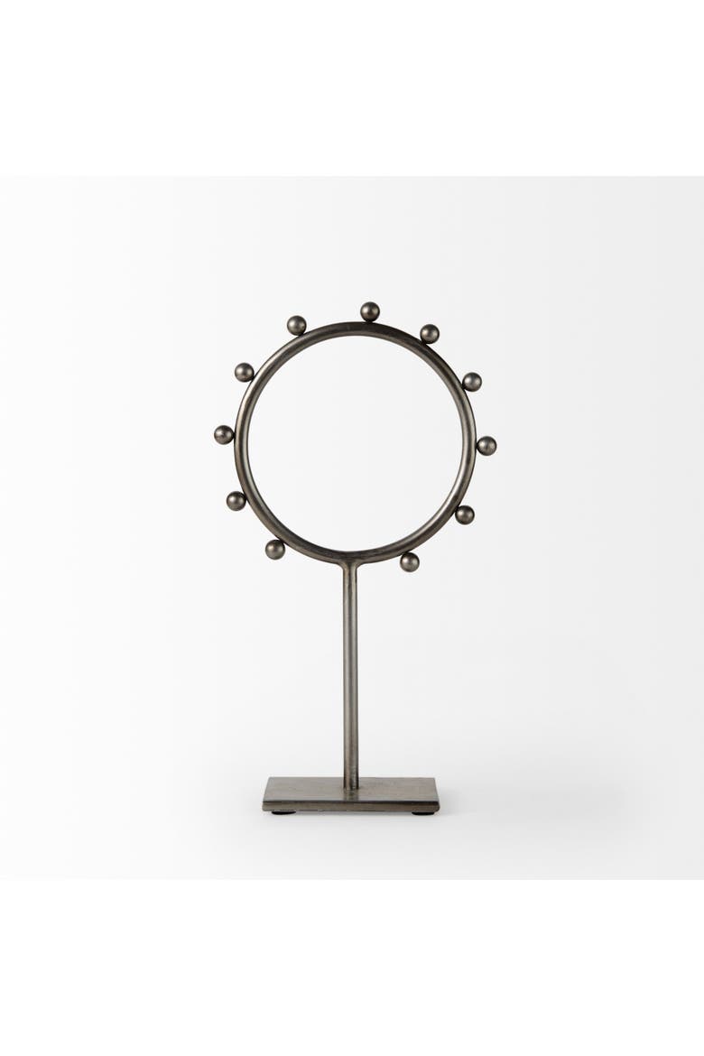 Elio Studded Hoop Object, Alternate, color, Grey