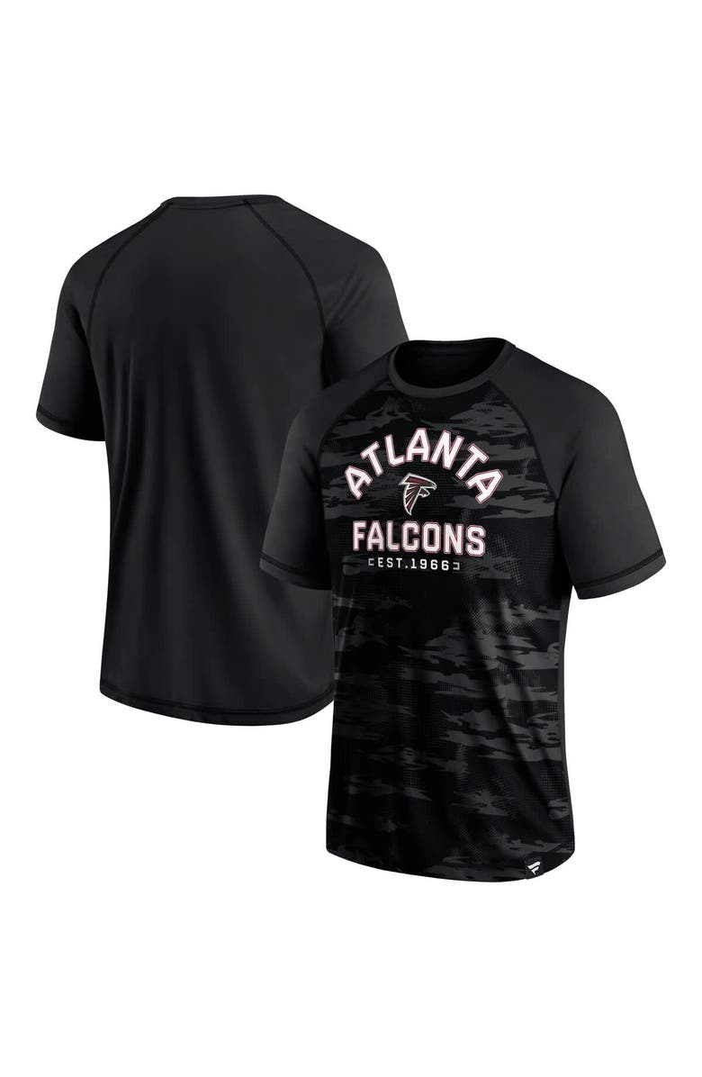 FANATICS Men's Fanatics Black Atlanta Falcons Hail Mary Raglan T-Shirt, Main, color, Black