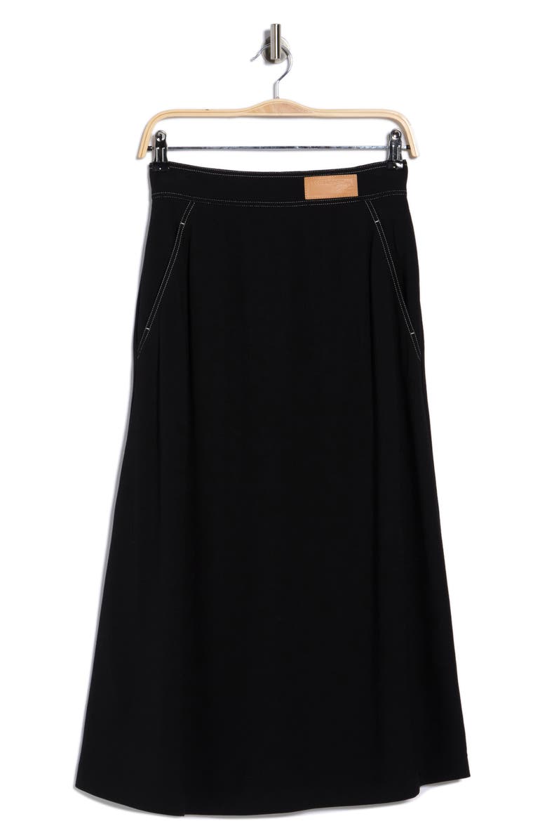 Longchamp Midi Skirt, Alternate, color, Black
