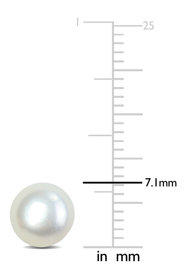 Sterling Silver Cultured White Pearl Stud Earrings, Alternate, color, SILVER