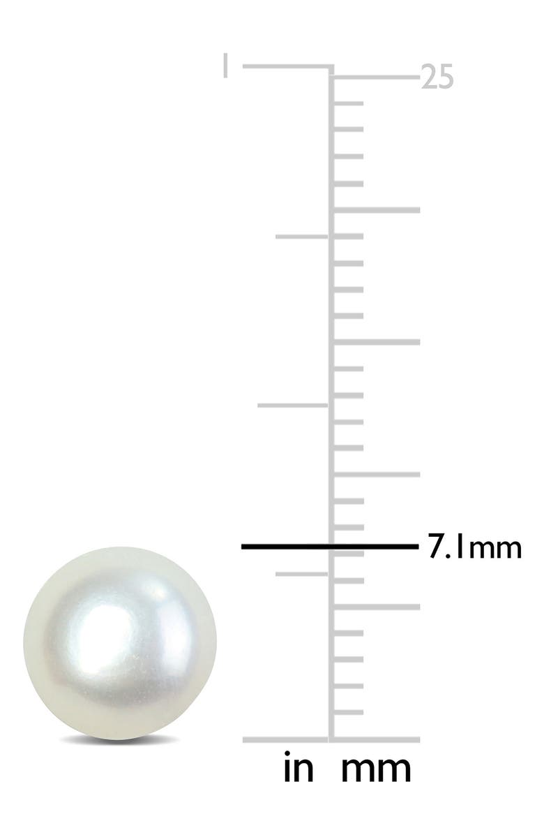 DELMAR Sterling Silver Cultured White Pearl Stud Earrings, Alternate, color, 