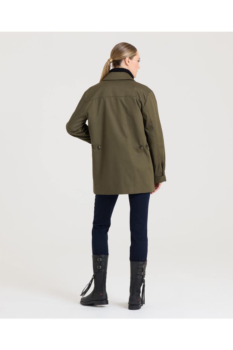 Sarah Utility Cotton Twill Jacket, Alternate, color, Olive