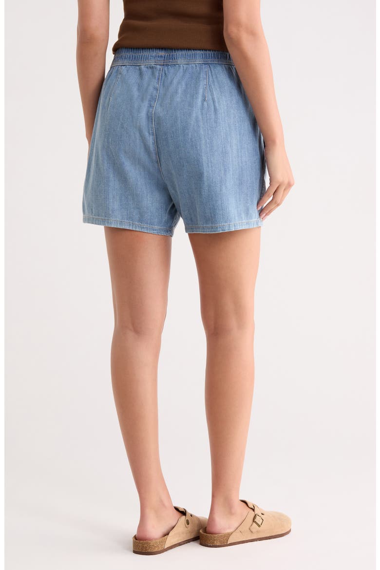 Drawstring Denim Shorts, Alternate, color, LIGHT WASH
