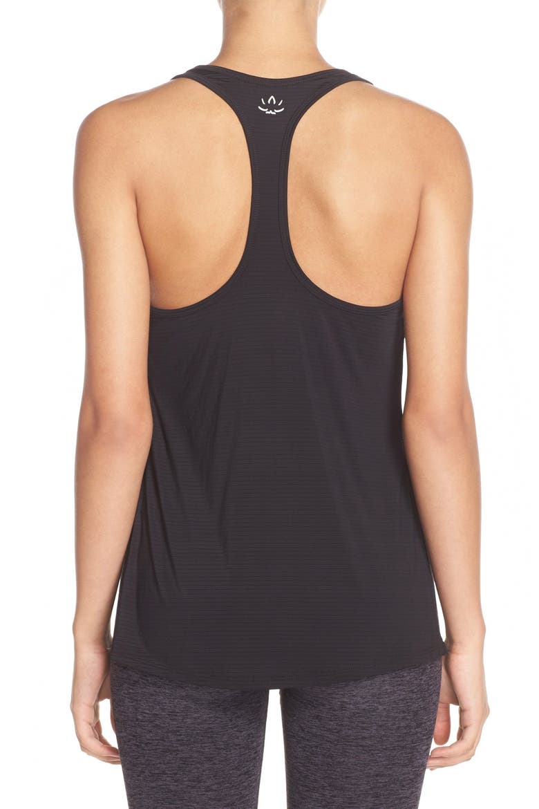 Cutout Sides Racerback Tank, Alternate, color, BLACK