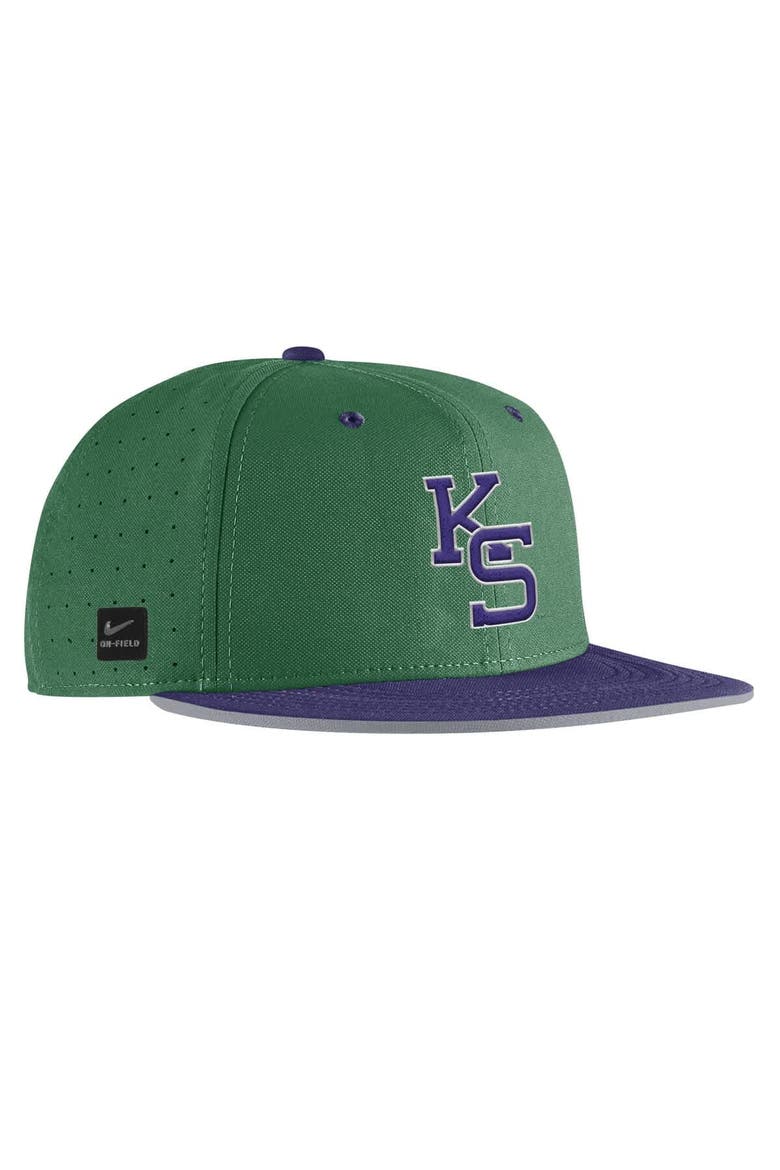 Men's Nike Green Kansas State Wildcats 2025 On-Field True Performance Baseball Fitted Hat, Alternate, color, Green