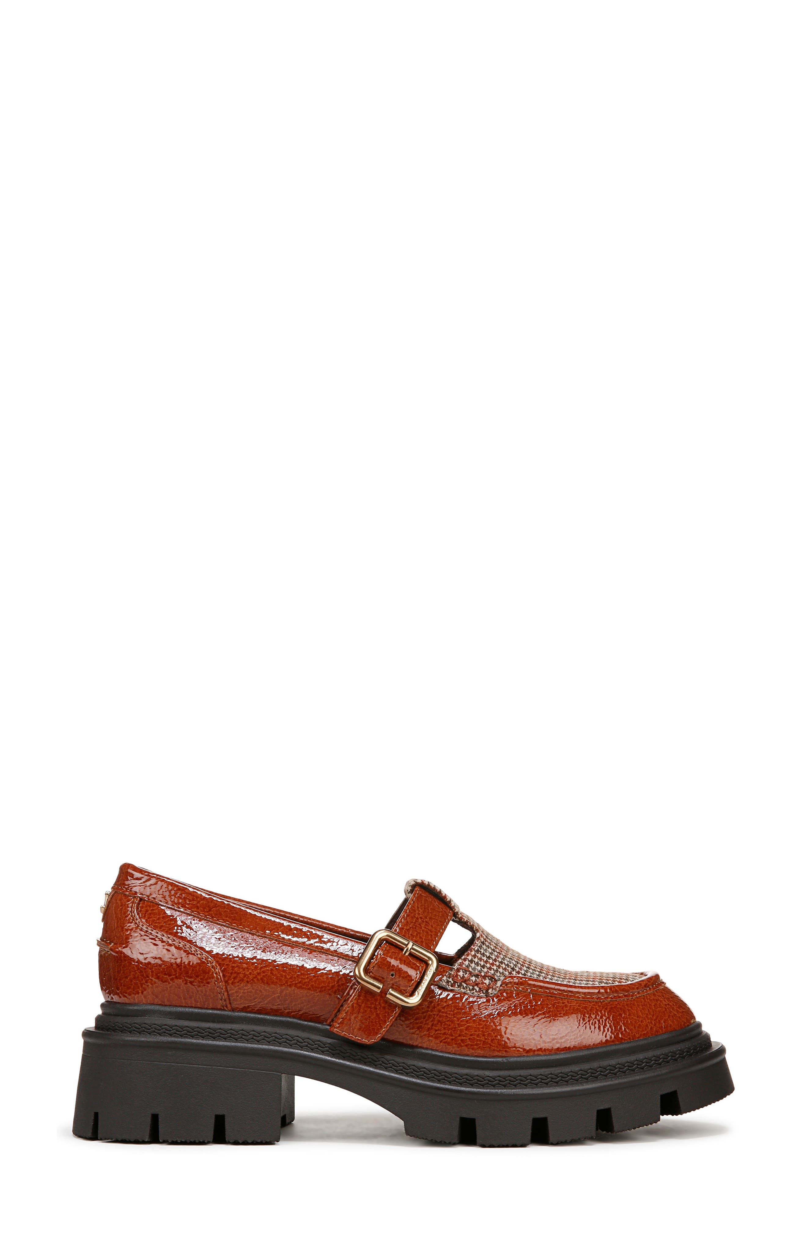 Payson Lug Sole T-Strap Mary Jane, Alternate, color, COGNAC / NATURAL BRO