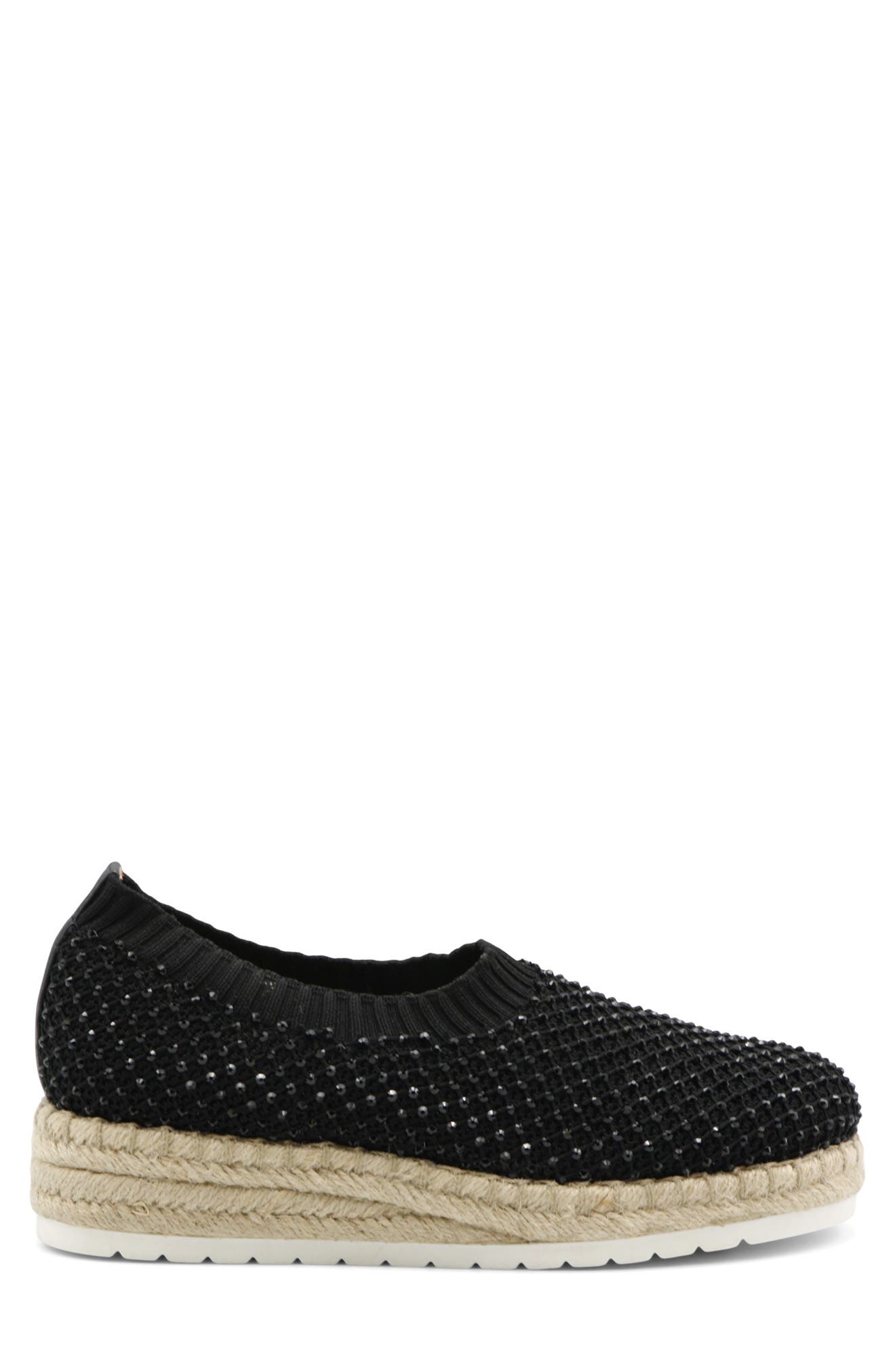 Adrienne Vittadini Nicola Embellished Espadrille Slip-On Sneaker, Alternate, color, 