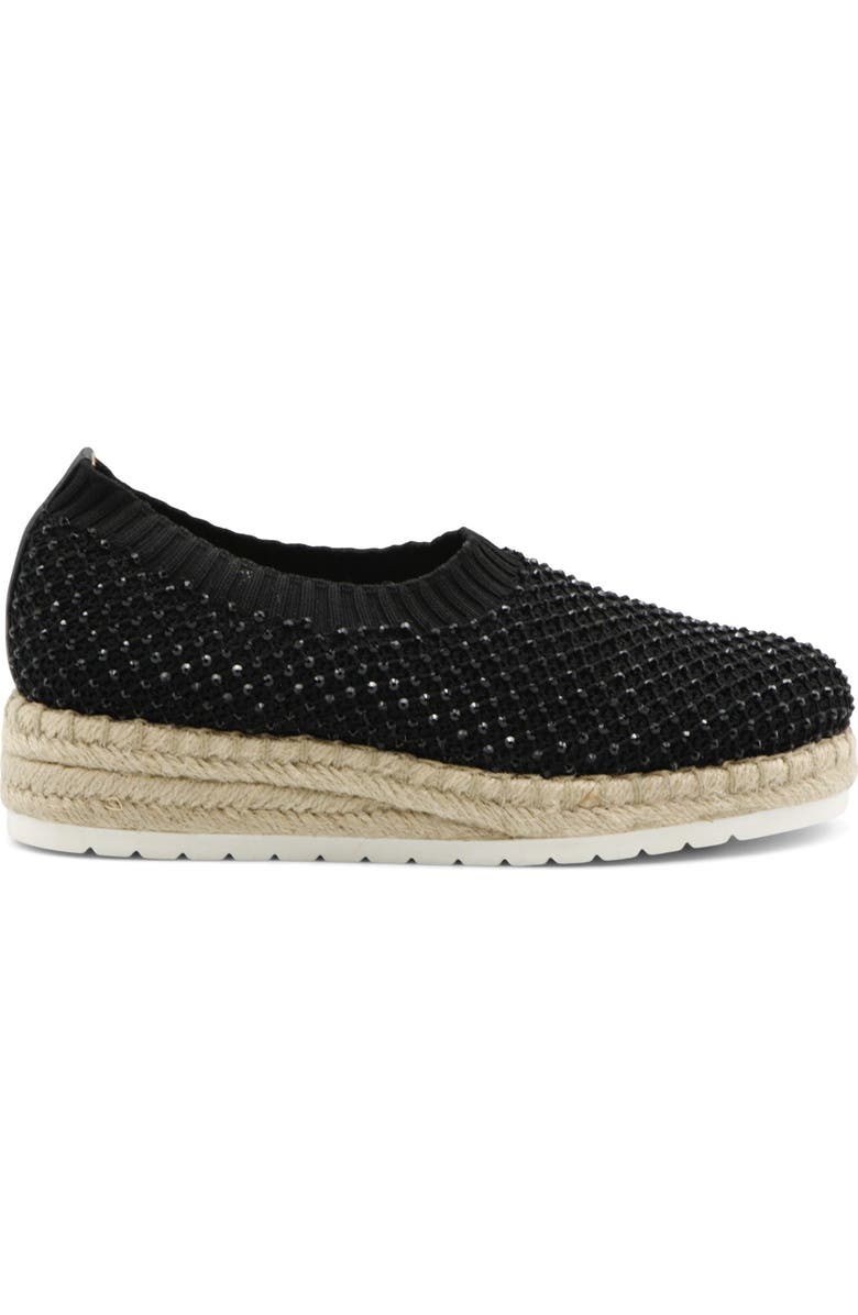 Adrienne Vittadini Nicola Embellished Espadrille Slip-On Sneaker, Alternate, color,