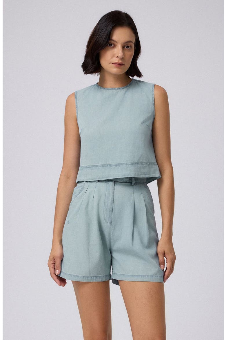 Amaia Shell Top, Alternate, color, Chambray Blue