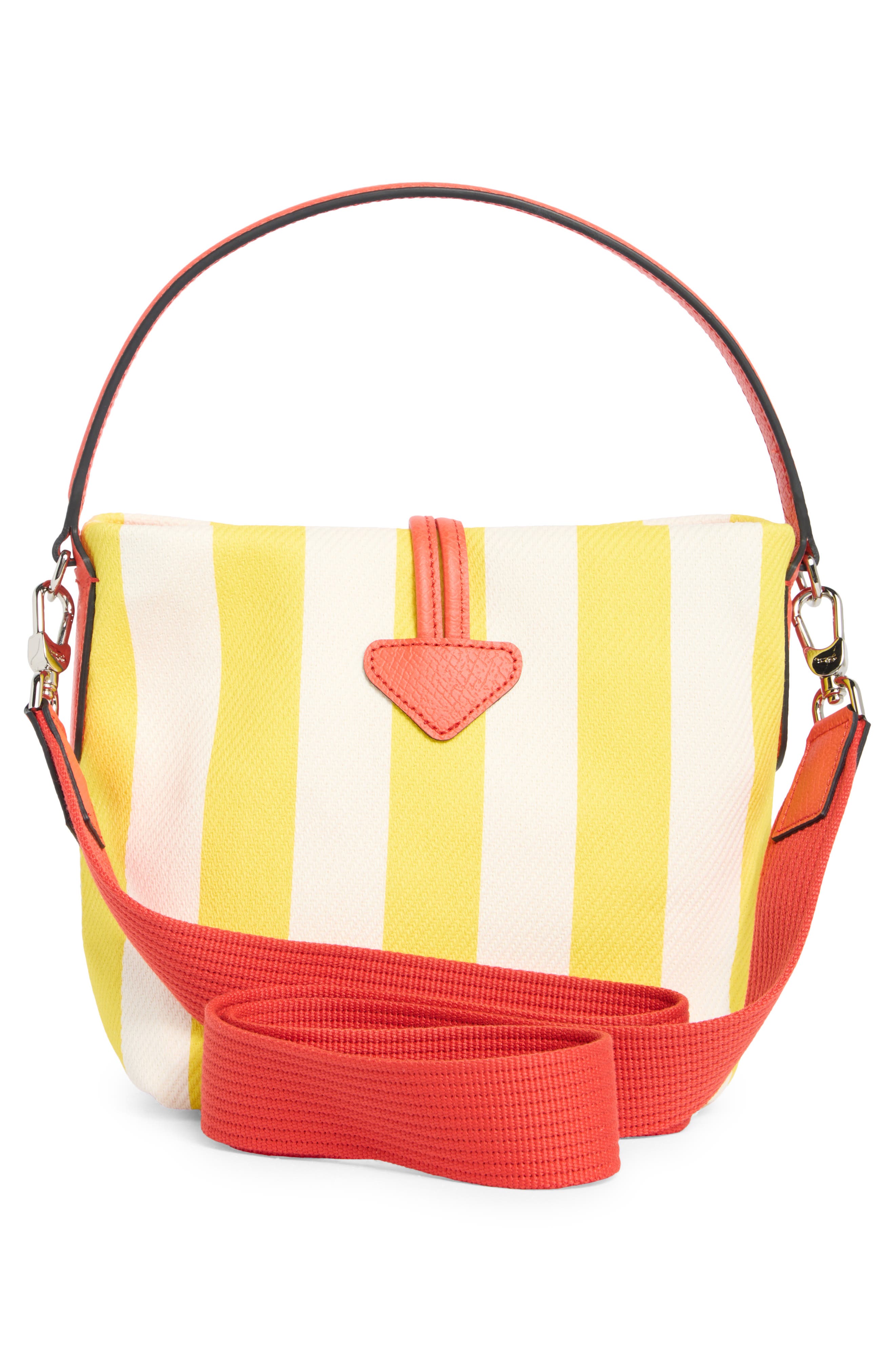 Longchamp Essential Transit Bucket Bag, Alternate, color, Yellow/ White