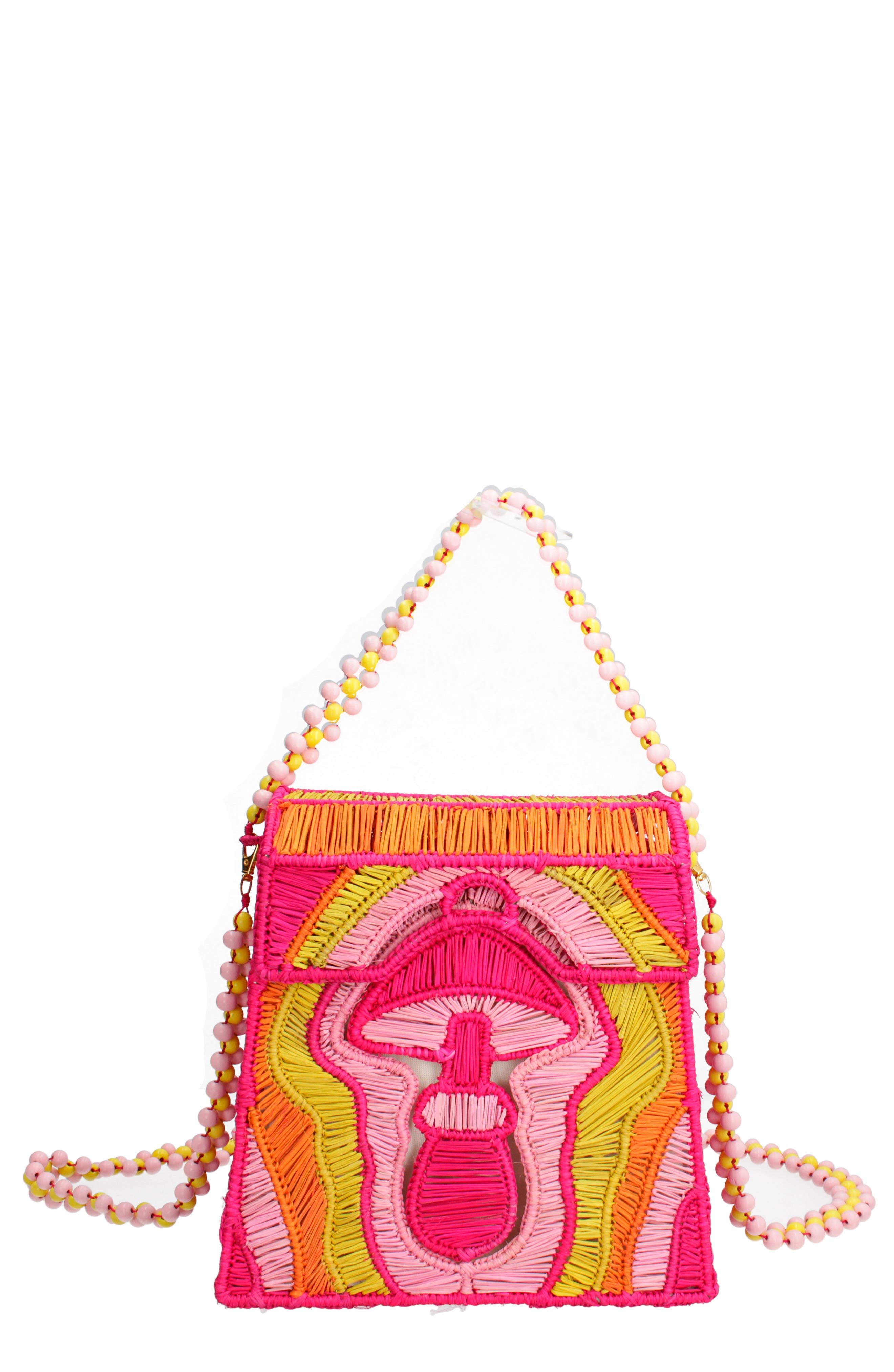 MERCEDES SALAZAR Pauwa Raffia Crossbody Bag, Main, color, 