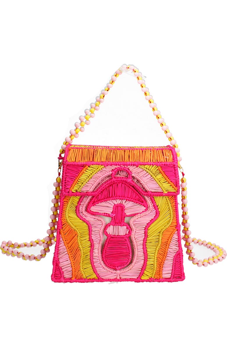 MERCEDES SALAZAR Pauwa Raffia Crossbody Bag, Main, color,