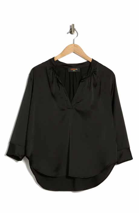 Renee C V-Neck Satin Top