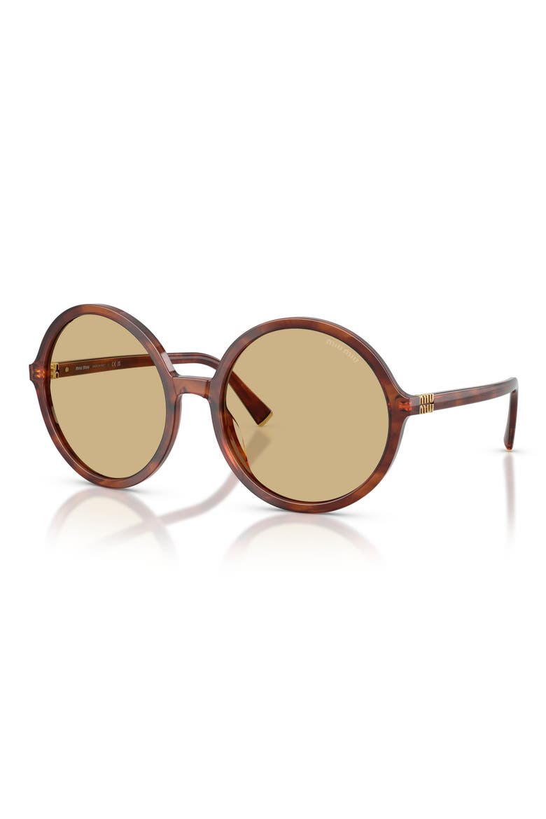 59mm Round Sunglasses, Alternate, color, STRIPED TOBACCO / YELLOW